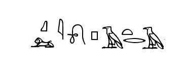 图 1-4 Cleopatra 一名的圣书体书写